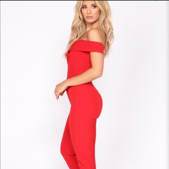 Fashion Nova Off the Shoulder Jumpsuit - Picture 3 of 5